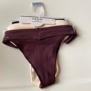 IZOD Seamless Thong 3 Pack Size 2X/ 3X